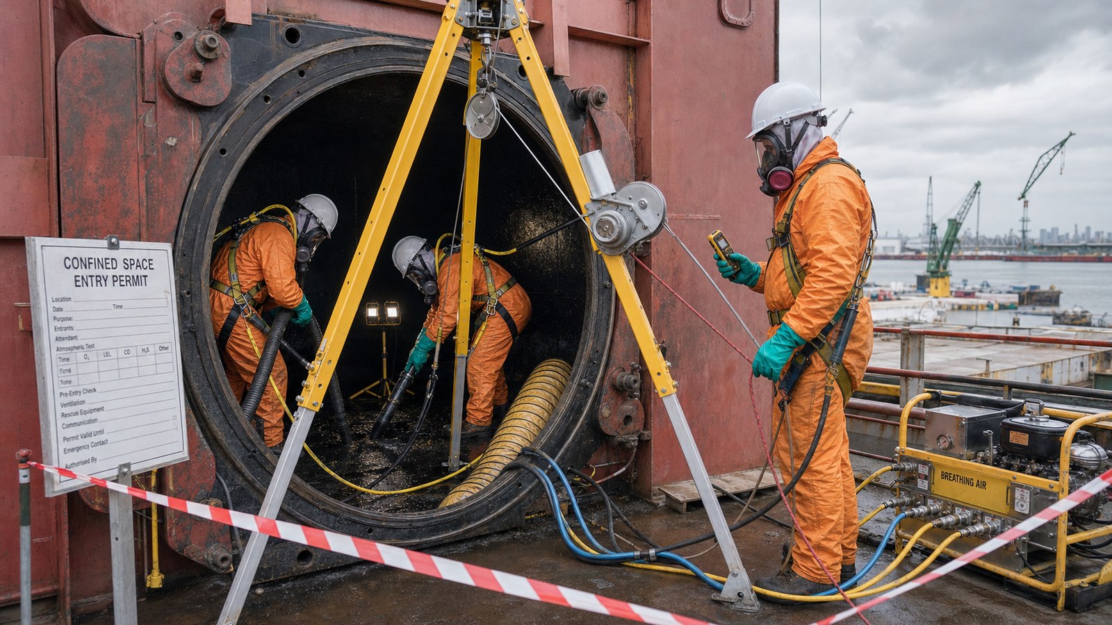 Marine de-mucking and tank cleaning